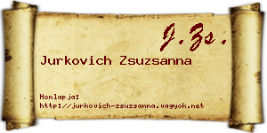 Jurkovich Zsuzsanna névjegykártya